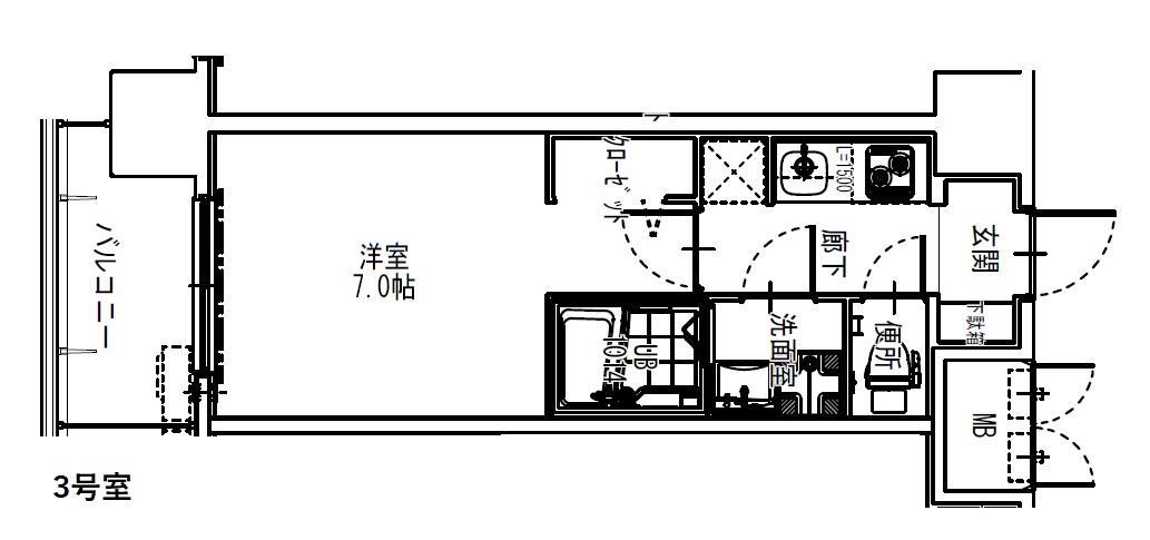 ＪＲ大阪環状線 天満駅 徒歩5分 15階建 築4年の間取り写真