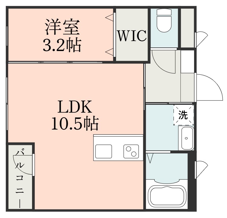 LA-CHIC武の間取り写真