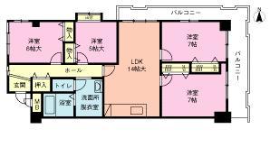 グランドパレス学園前の間取り