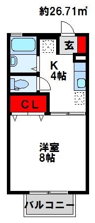 ファーネス水巻Aの間取り