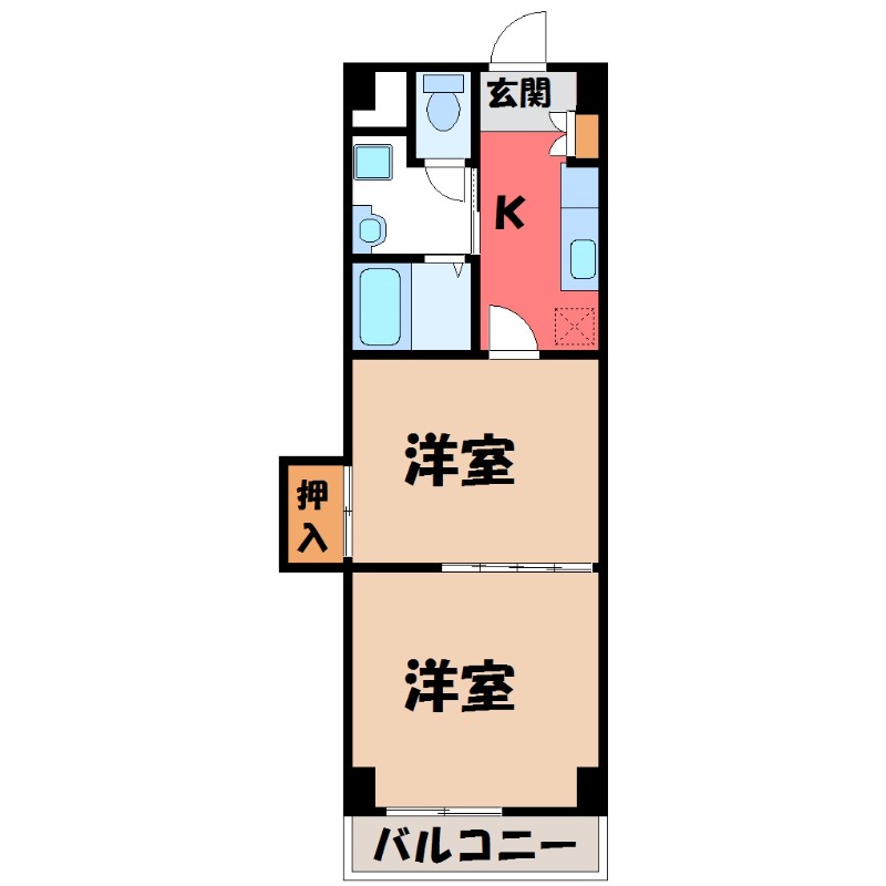 レジデンスカープ小山の間取り