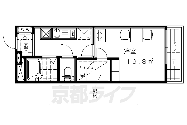 【レオパレス深草の間取り】