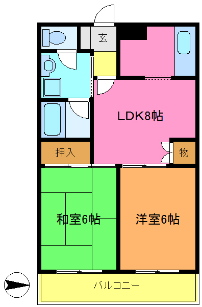 墨田区東向島のマンションの間取り