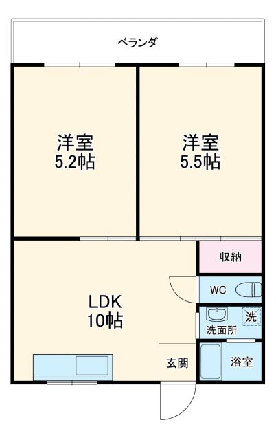 コントレイル長田の間取り