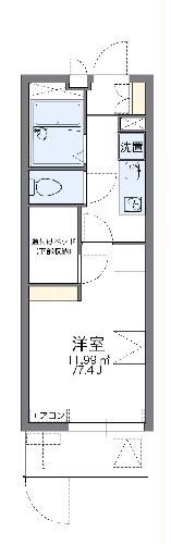 京都市南区吉祥院西ノ茶屋町のマンションの間取り