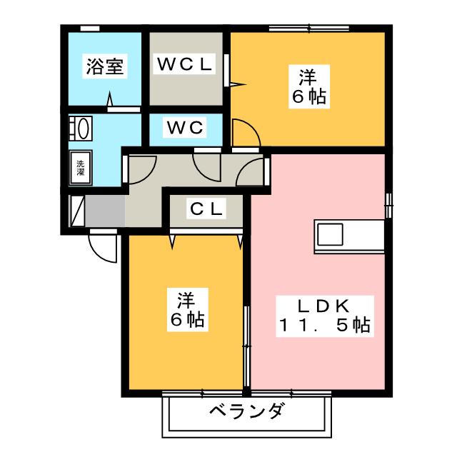 サンハイムカワムラの間取り