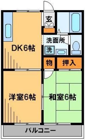 四街道市めいわのアパートの間取り