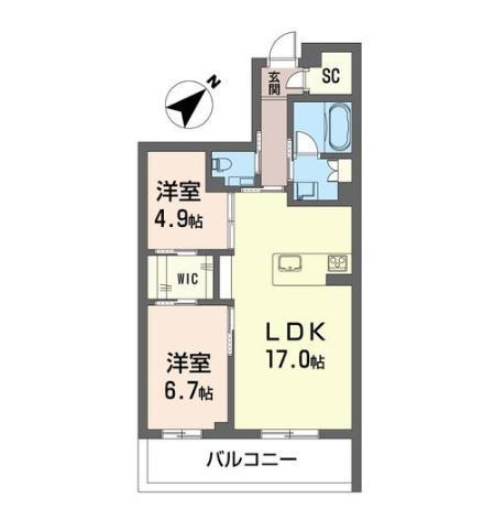 さいたま市緑区美園のマンションの間取り