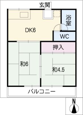 コーポ葵　I棟の間取り