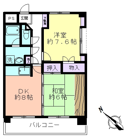 グラントルム弐番館の間取り