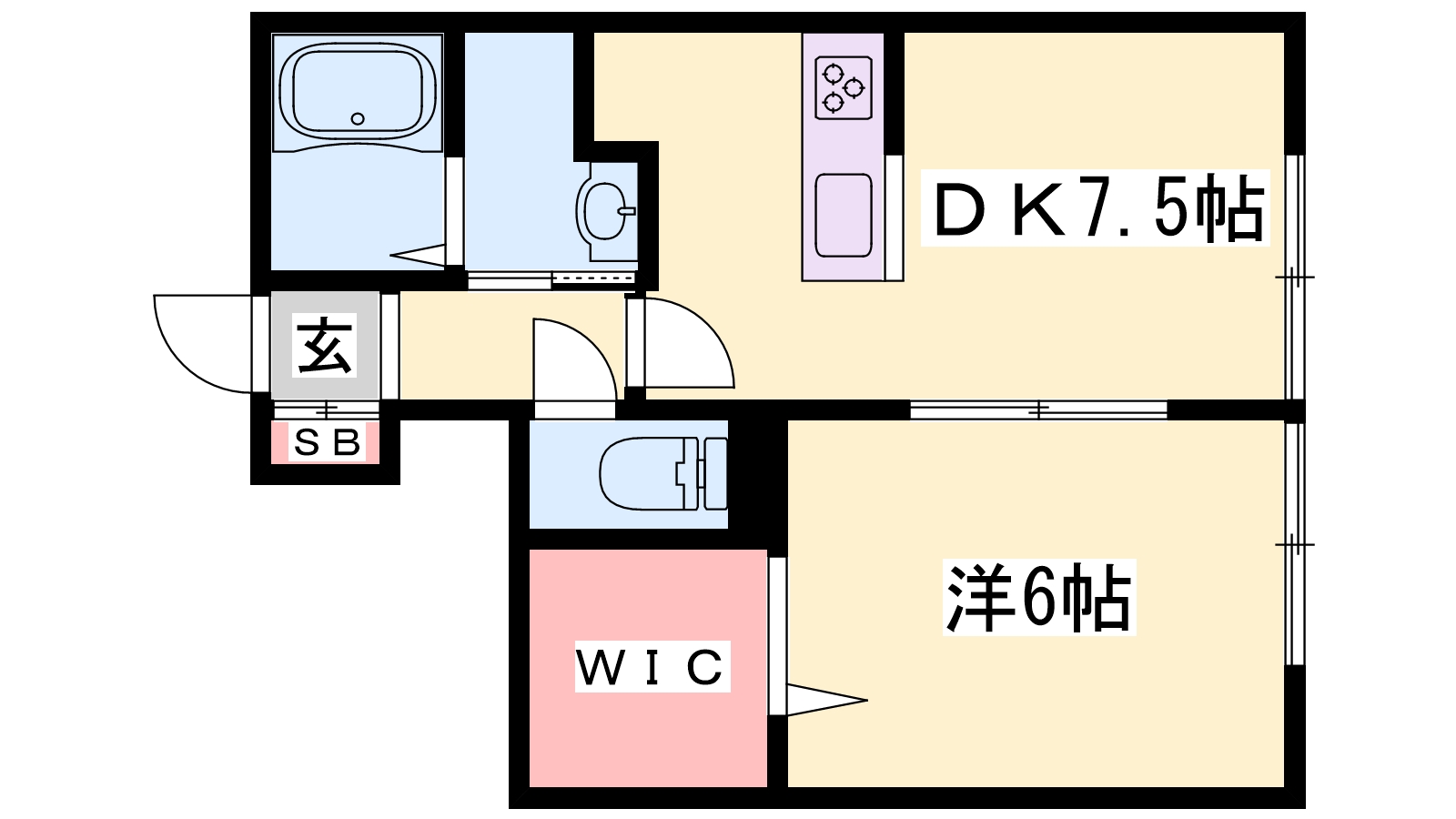 揖保郡太子町鵤のアパートの間取り