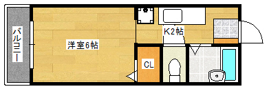 安芸郡府中町石井城のアパートの間取り