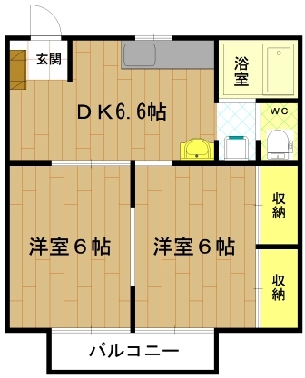 伊勢市上地町のアパートの間取り