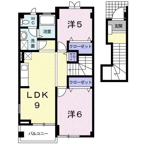 グリュック笹山　参番館の間取り