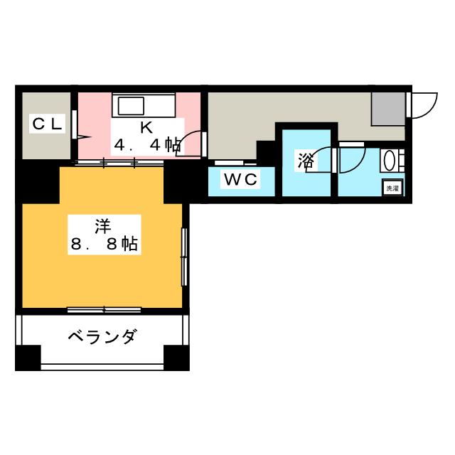 コーキャス馬場町の間取り