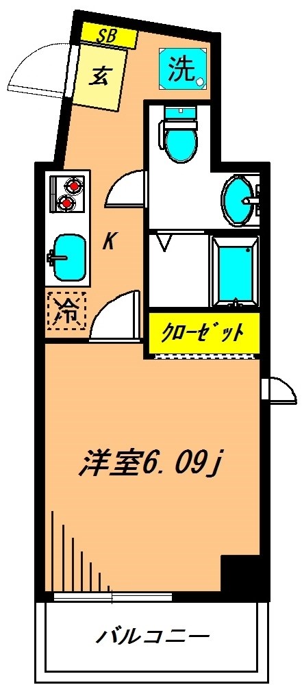 旗ヶ岡アパートメントの間取り