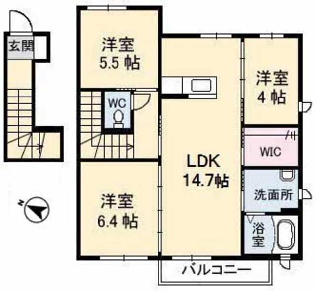 【グランスィート田島　Ａ棟の間取り】