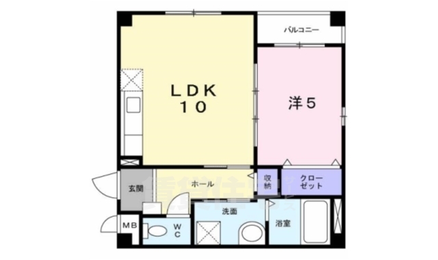 堺市堺区西湊町のマンションの間取り