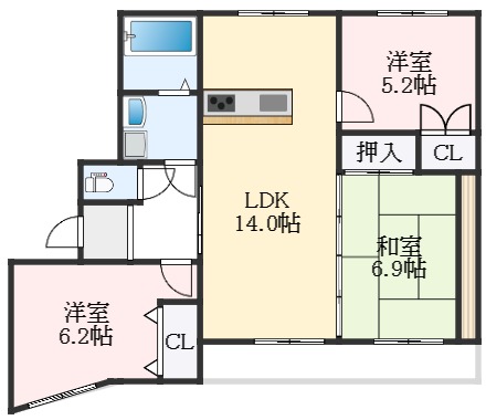 伽藍館の間取り