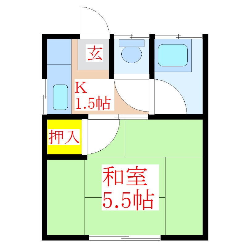 隼人塚ハイツの間取り