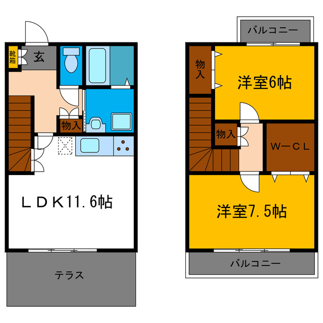 クアトロロッソの間取り