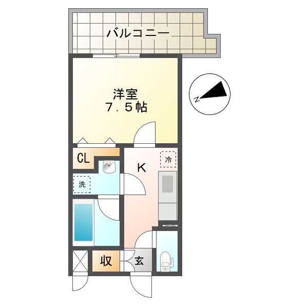 長崎市銅座町のマンションの間取り