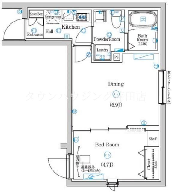 【品川区西大井のマンションの間取り】