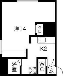 札幌市中央区南七条西のマンションの間取り