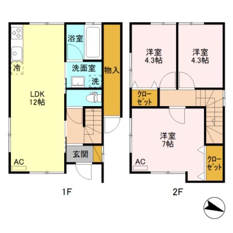 アメニティタウンきらめきＡの間取り