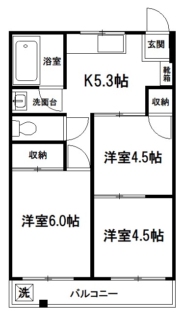 さいたま市北区植竹町のマンションの間取り