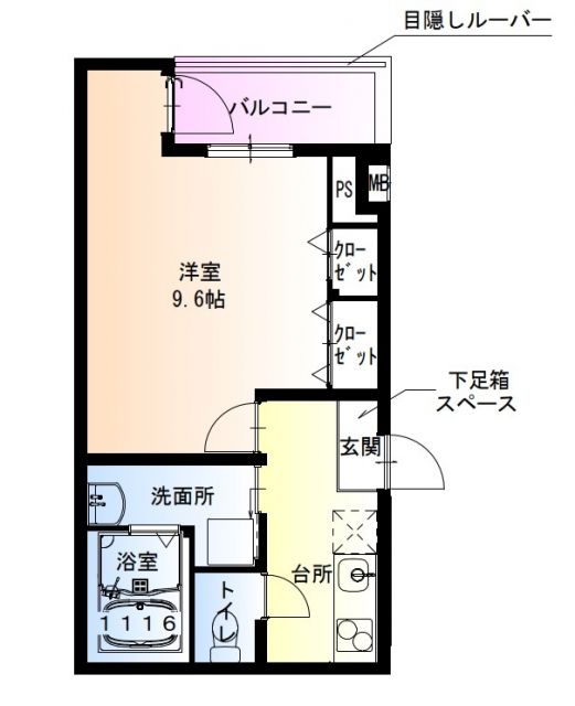 フジパレス助松町II番館の間取り