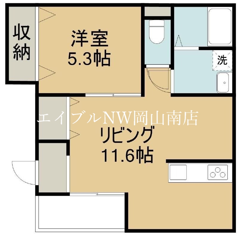 都窪郡早島町早島のアパートの間取り