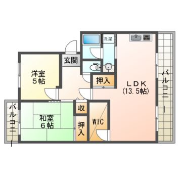 宇治市宇治のマンションの間取り