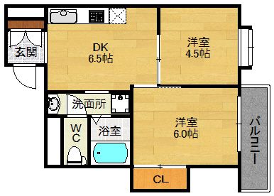 大阪市福島区福島のマンションの間取り