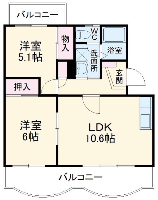 サンクレールの間取り写真