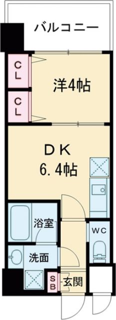 東大阪市足代北のマンションの間取り