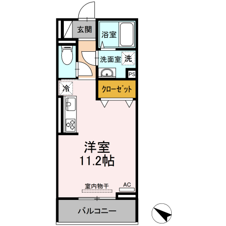 広島市安佐南区相田のアパートの間取り