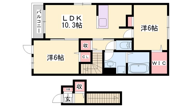 プルミエルBの間取り