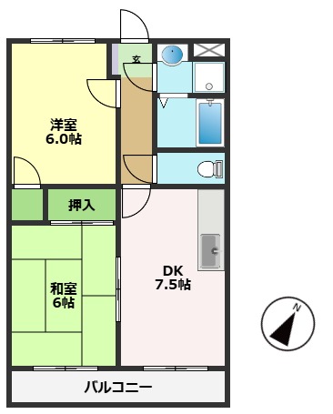 ラフィネ楠瀬の間取り