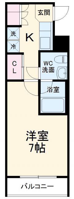 市川市北方のマンションの間取り