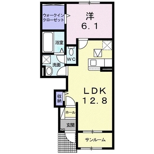 南相馬市原町区大木戸のアパートの間取り