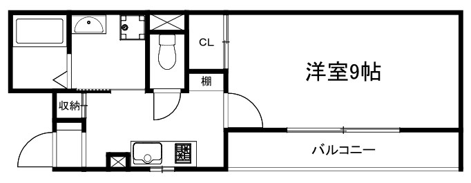 京都市北区平野上柳町のマンションの間取り