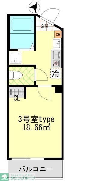 横浜市神奈川区入江のアパートの間取り