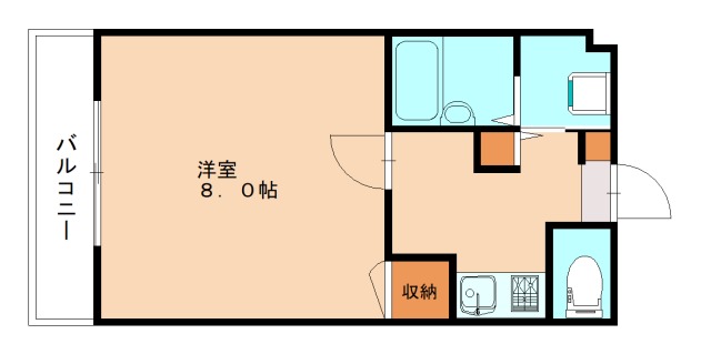 北九州市八幡西区紅梅のマンションの間取り