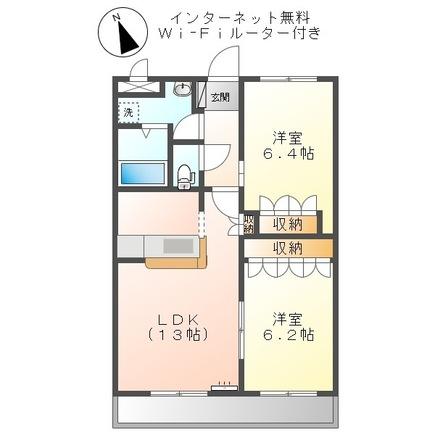 【姫路市飾磨区上野田のアパートの間取り】