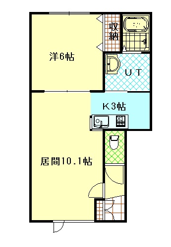 旭川市東光四条のアパートの間取り