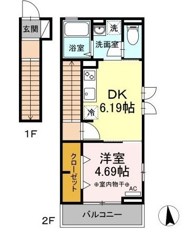 足立区古千谷本町のアパートの間取り