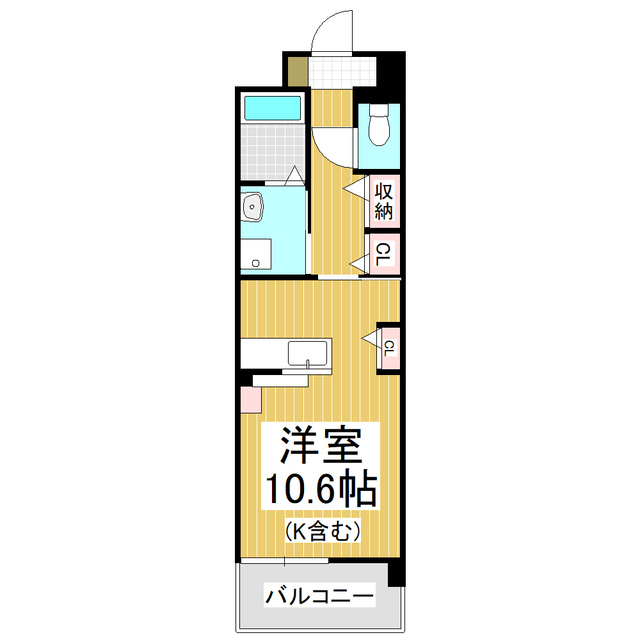 松本市深志のマンションの間取り