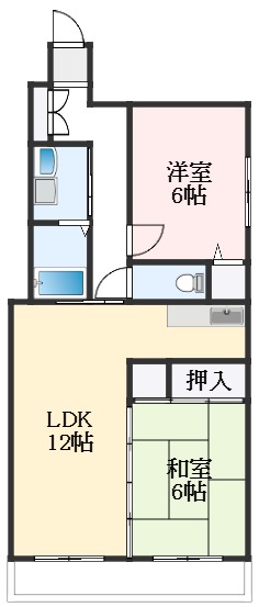 【堺市北区南花田町のマンションの間取り】