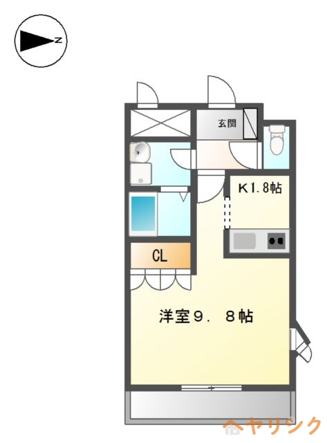 【日進市梅森町のアパートの間取り】